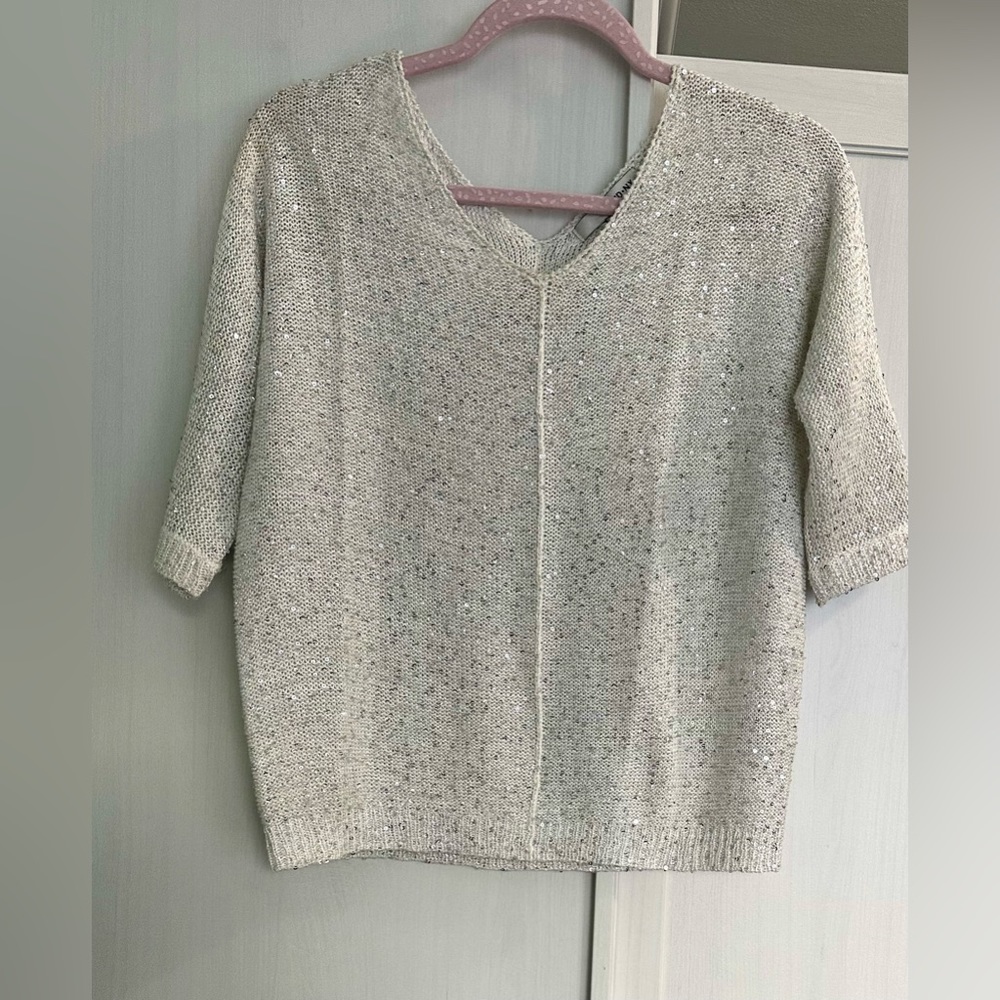 White sequined top